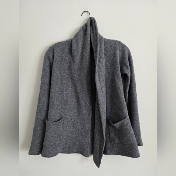 ARITZIA | Babaton Wool Blend Cardigan Open Front Gray Sz S - Picture 2 of 6
